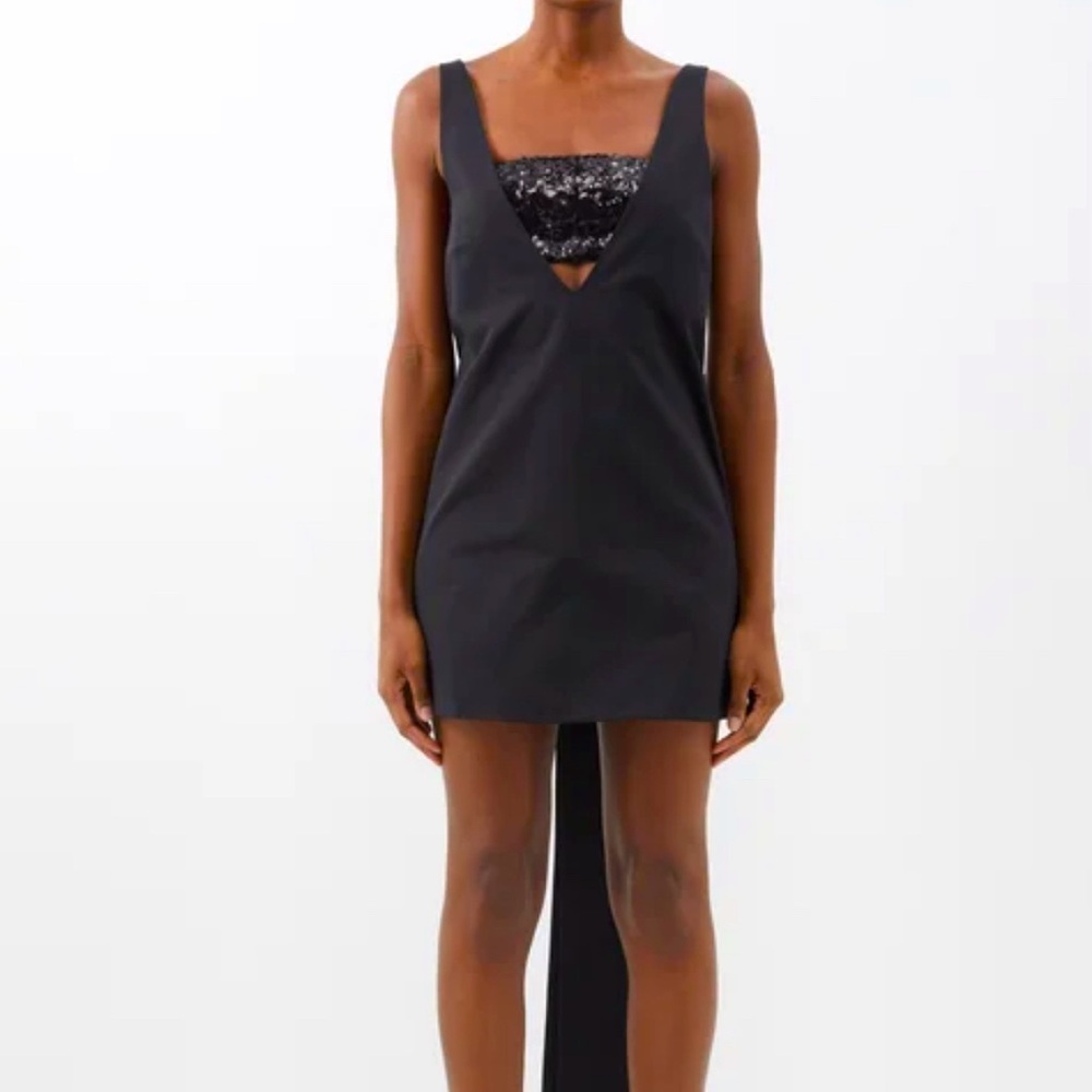 Gorgeous STAUD Irie Sequined back bow dress
